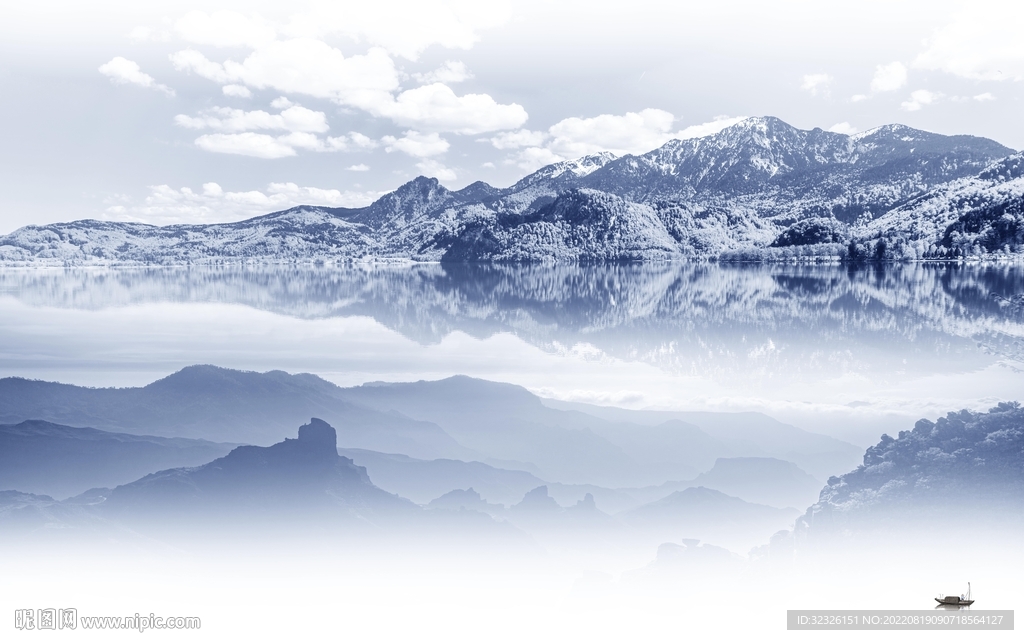 最新简约高清山水 Tif分层