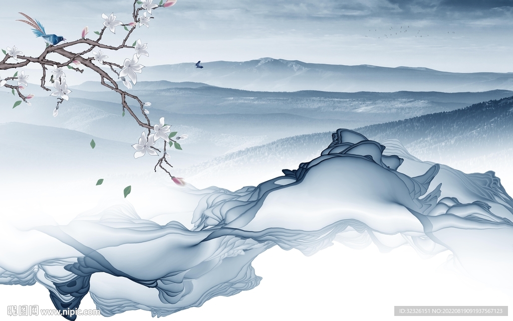 高端 简约高清山水 Tif分层