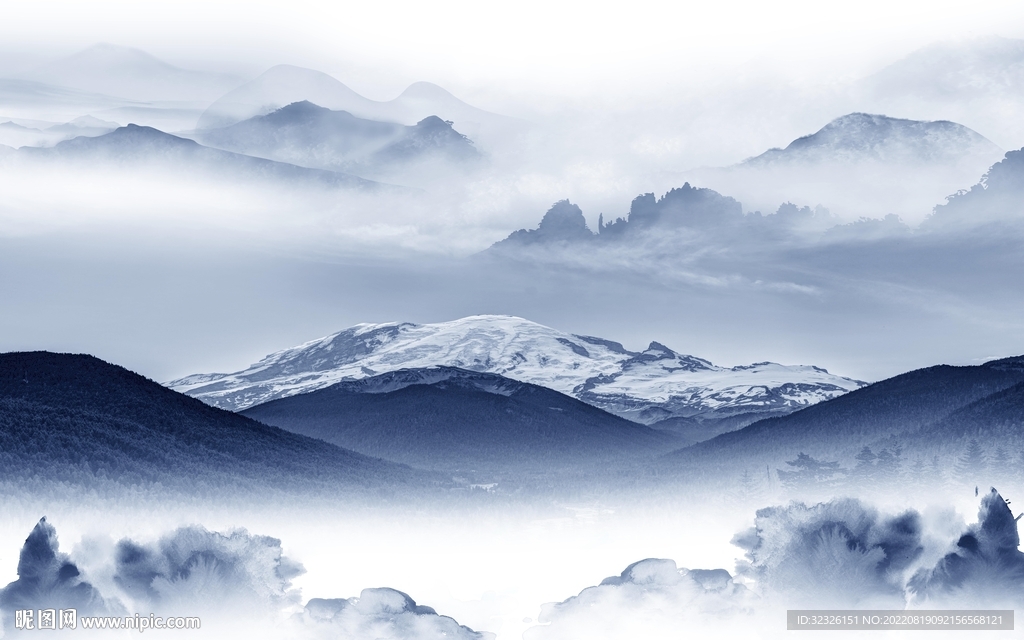 高档 简约高清山水 Tif分层