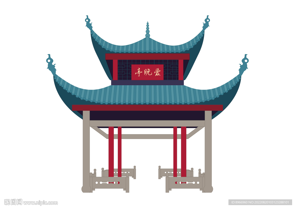 长沙地标建筑爱晚亭