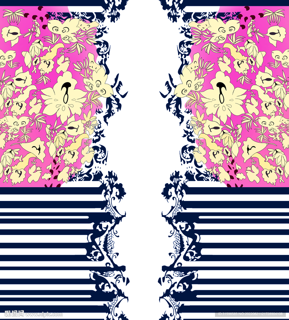 大牌女装 定位花