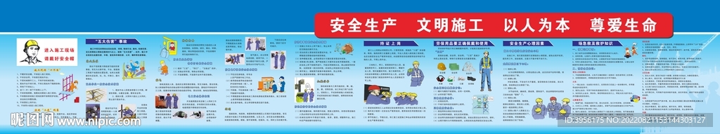 施工安全教育展板