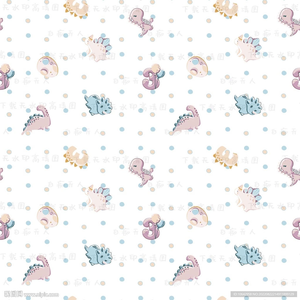 可爱小恐龙卡通图案