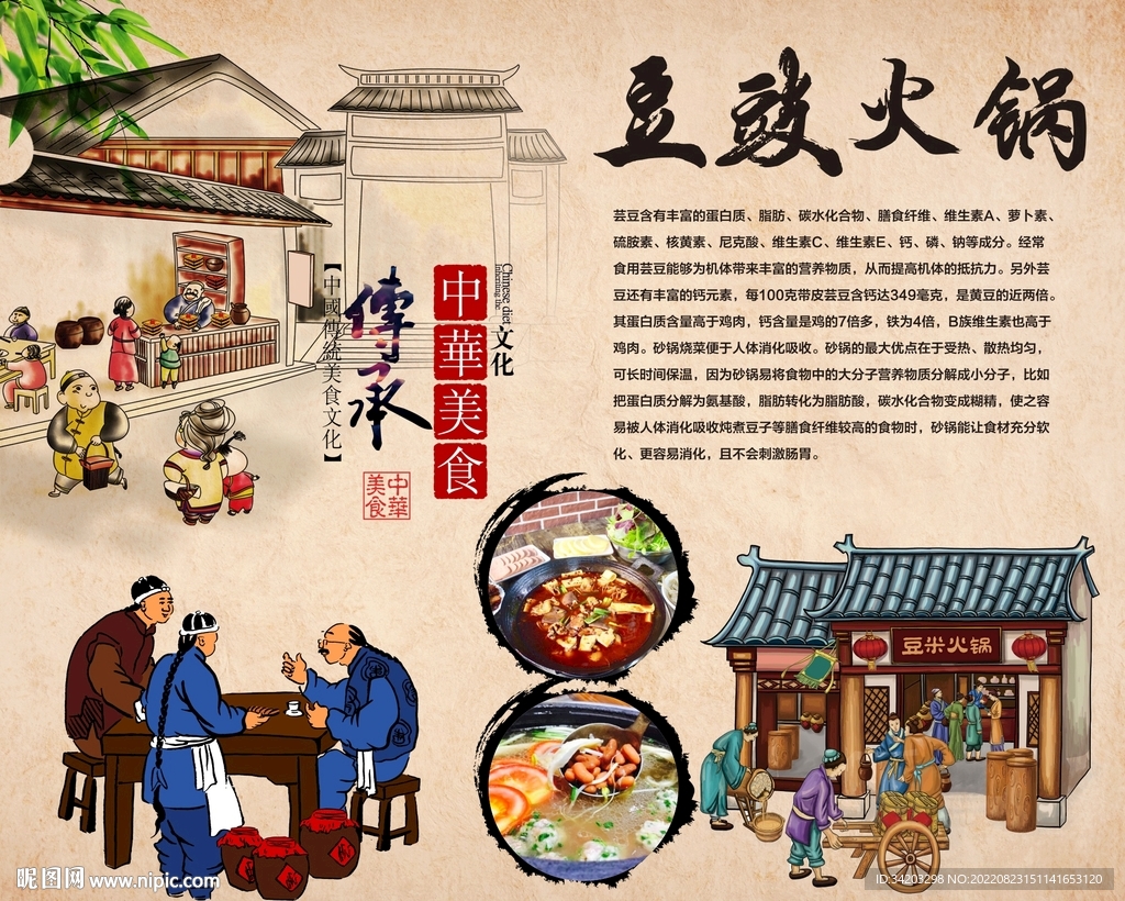 豆米火锅背景墙