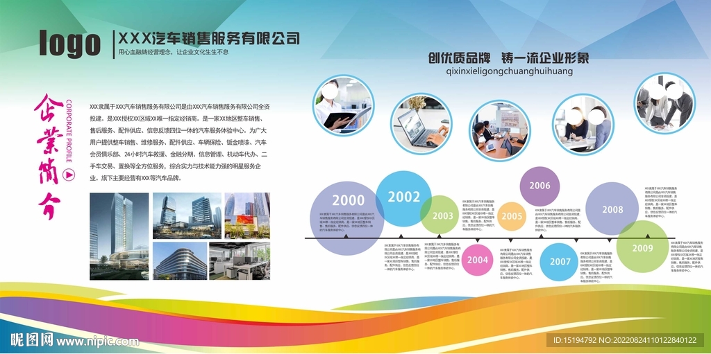 企业文化公司简介墙报板报图片展