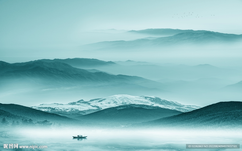 最新高档中式山水 TIf分层