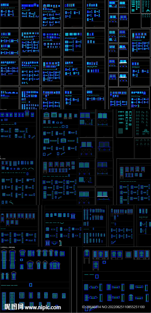 各种窗户CAD图库