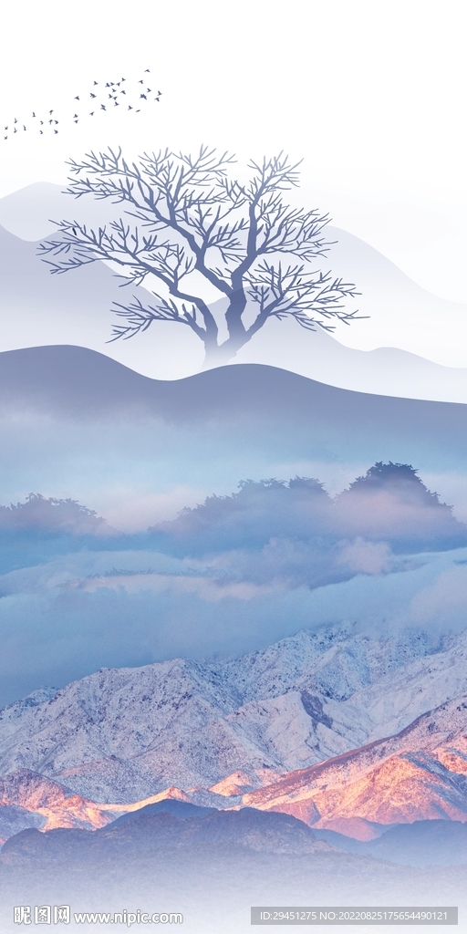 极简意境现代玄关 Tif分层