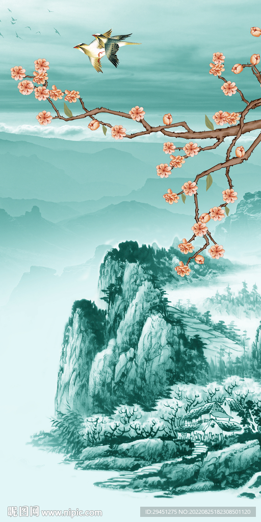 中国风简约人气玄关 Tif分层