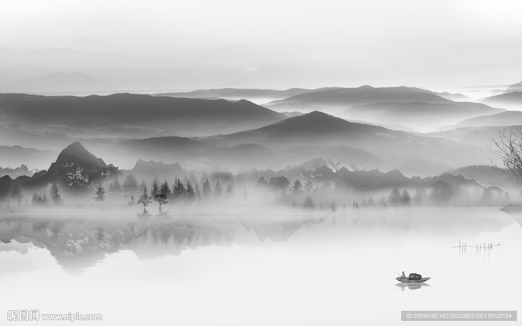 新品灰色新山水图 TIF分层