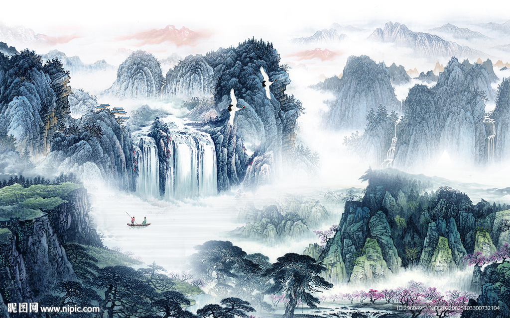 中国风高档意境山水 TIf分层