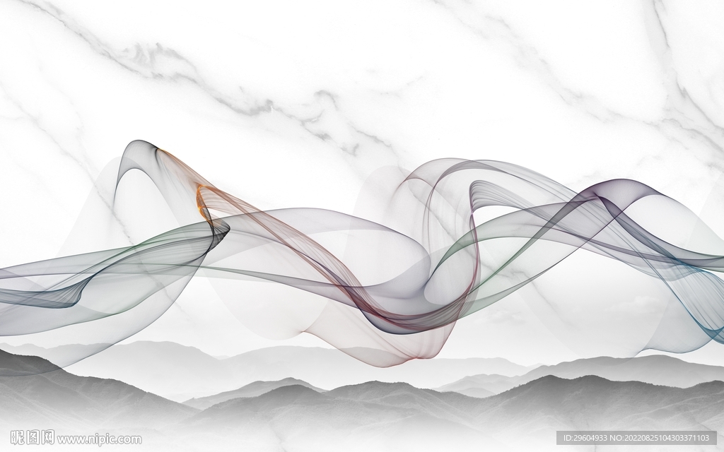 线条高档意境画 TIf分层