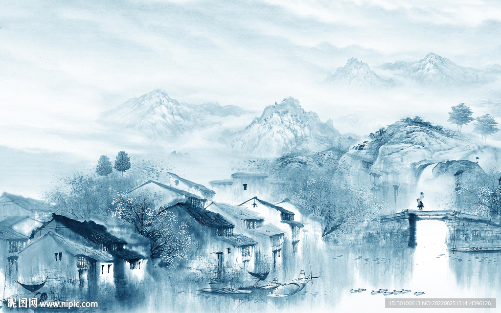 大气 新高端山水画 tif分层