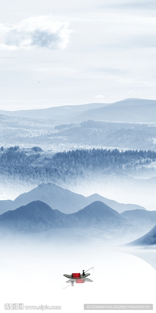 现代 高端玄关山水 tif分层