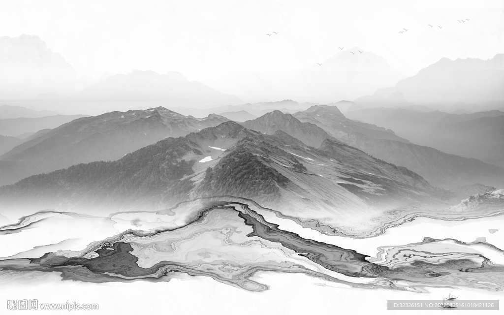 高清 爆款高端山水 tif分层