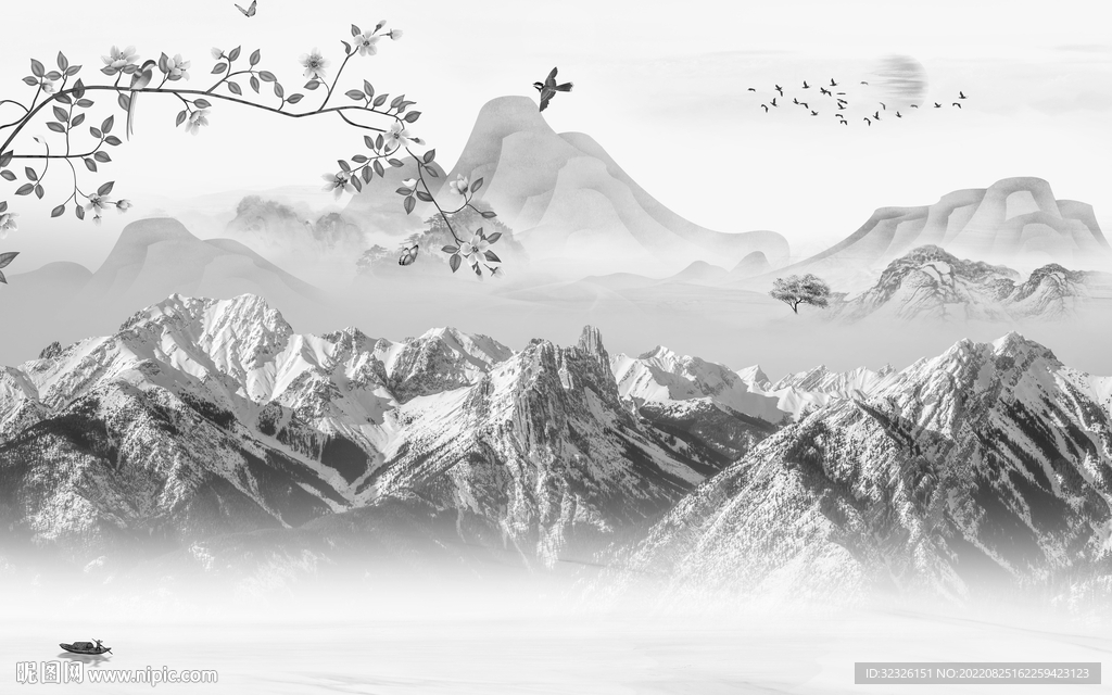 高档 爆款高端山水 tif分层