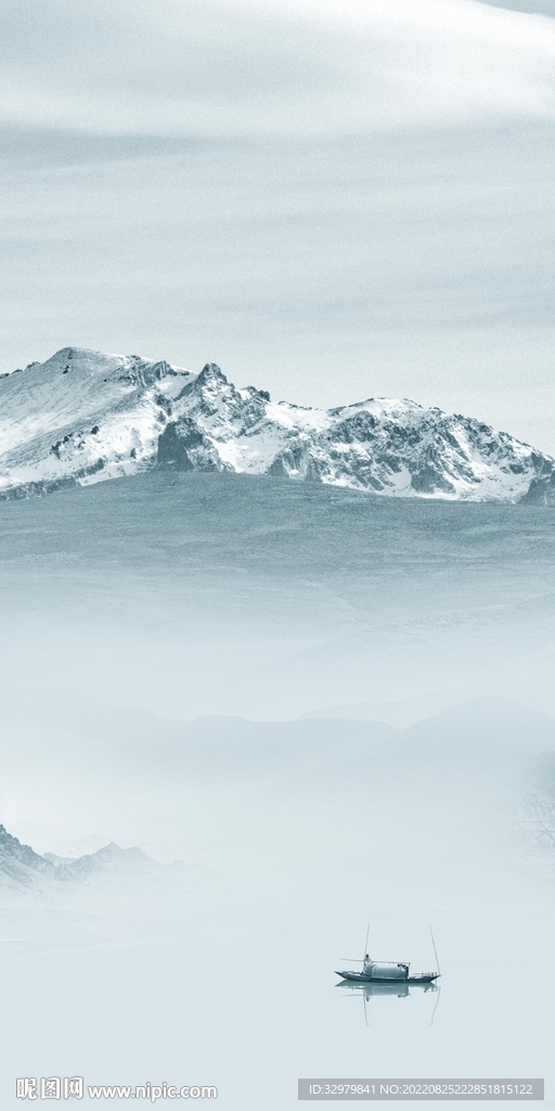 玄关中式意境山水 TIf分层