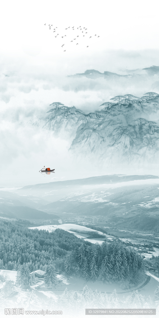 新品现代高端山水 TIf分层