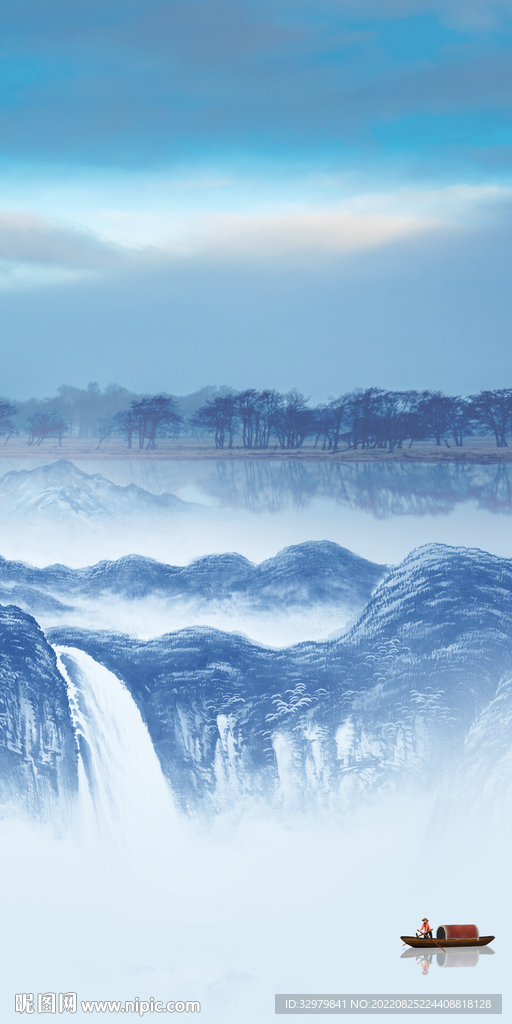 中国风现代高端山水 TIf分层