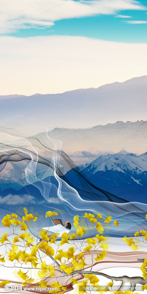 高档 现代高端山水 TIf分层