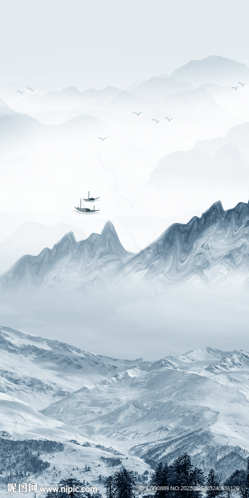 意境无框玄关新画 Tif分层