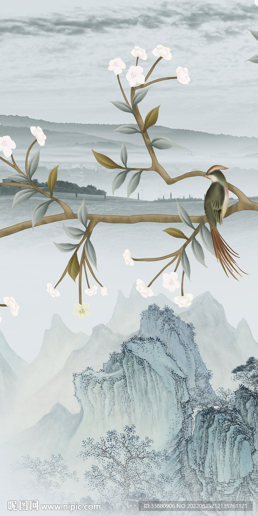 新中式意境人气玄关 Tif分层