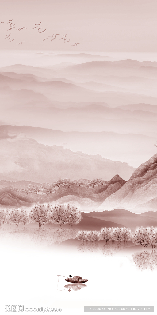 别墅中式最新玄关 Tif分层