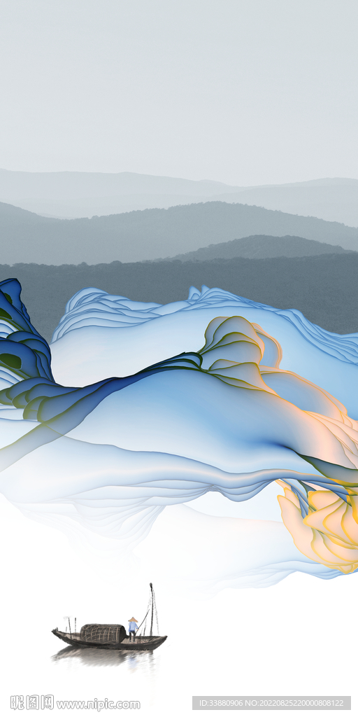 线条中式最新玄关 Tif分层