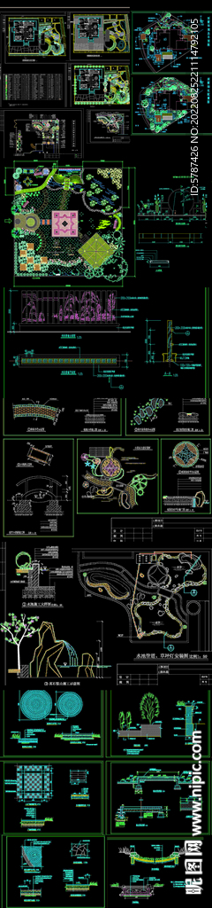  别墅区景观方案CAD平面图