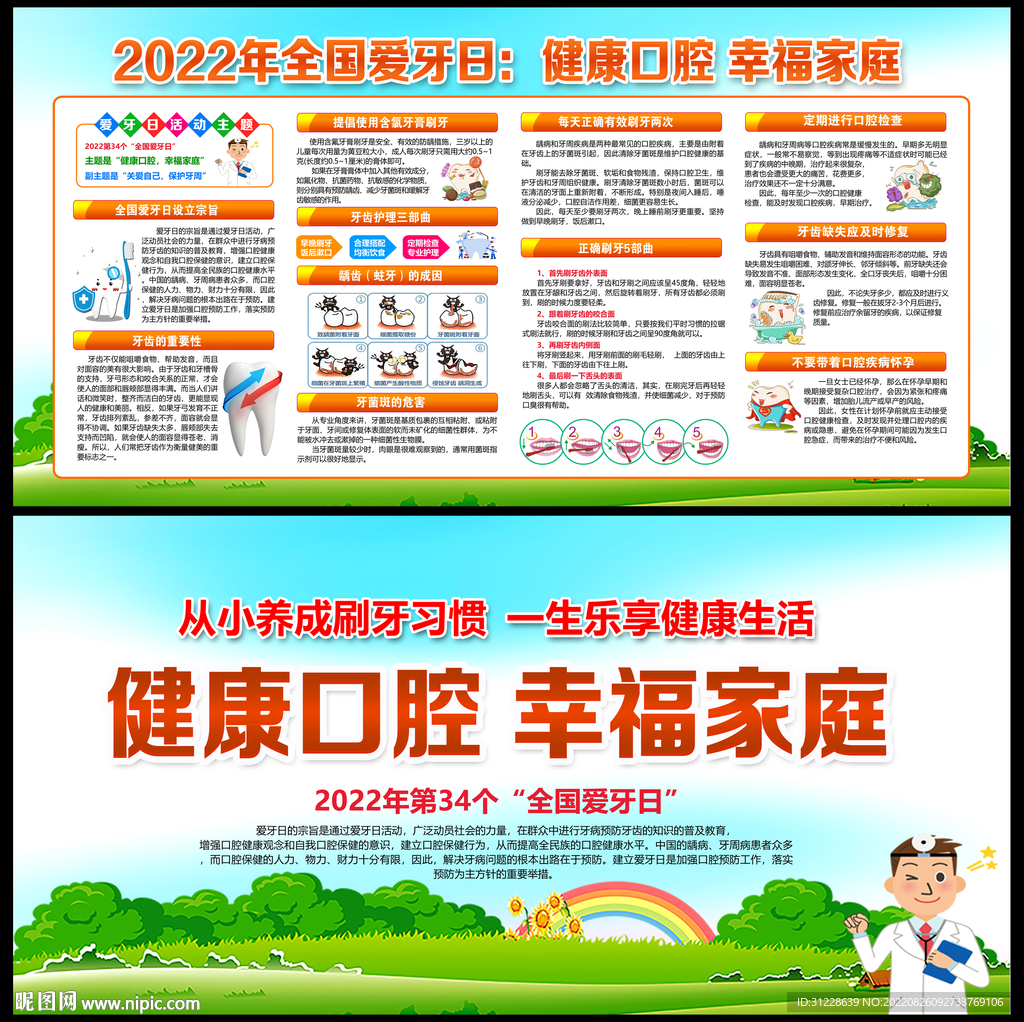 2022年爱牙日展板