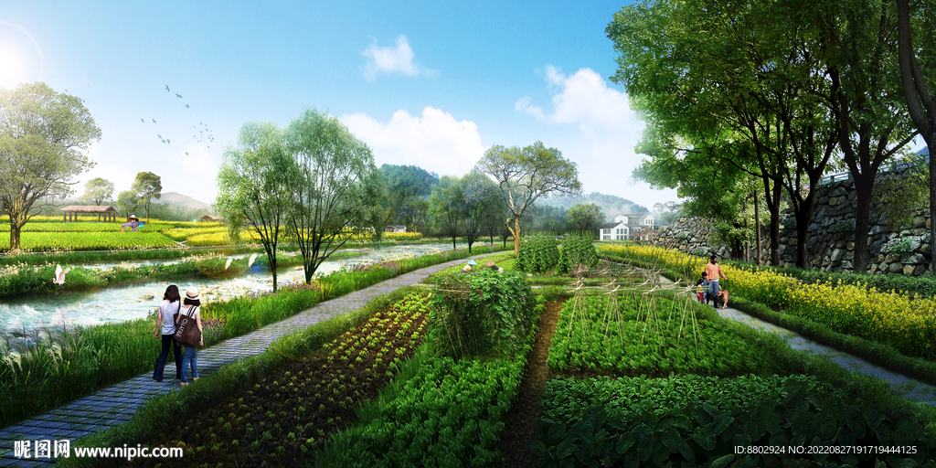 乡村田园景观设计效果图