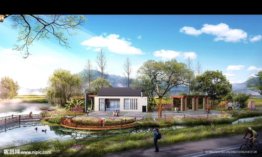 美丽乡村田园景观效果图