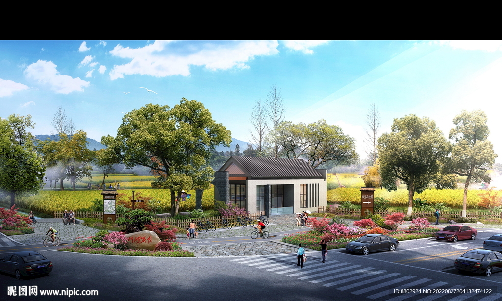 美丽乡村田园景观效果图