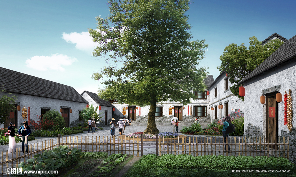 乡村民宿景观设计效果图