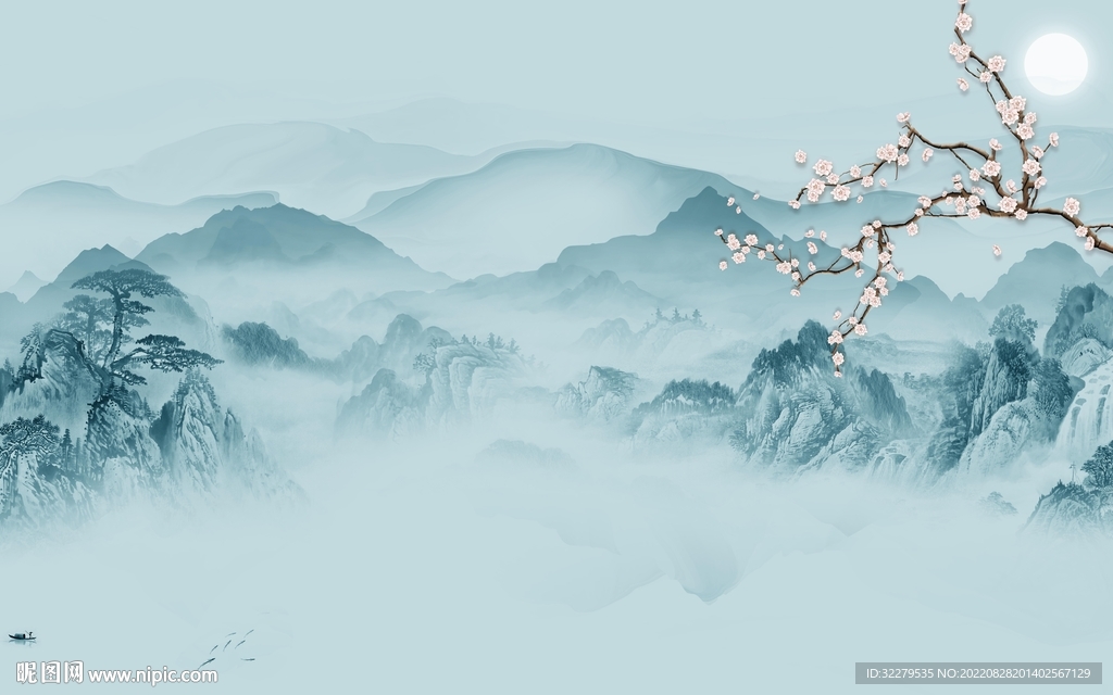 简约 意境新式山水 TIf分层