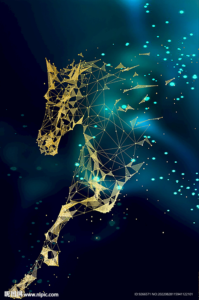 新中式轻奢骏马抽象装饰画