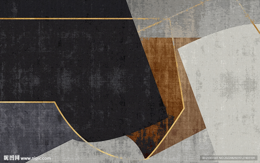 几何现代北欧抽象地毯