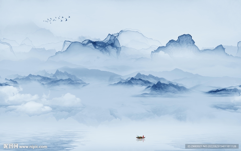 客厅新上架山水画 TIf分层