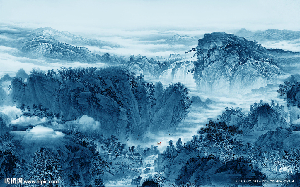 爆款新上架山水画 TIf分层