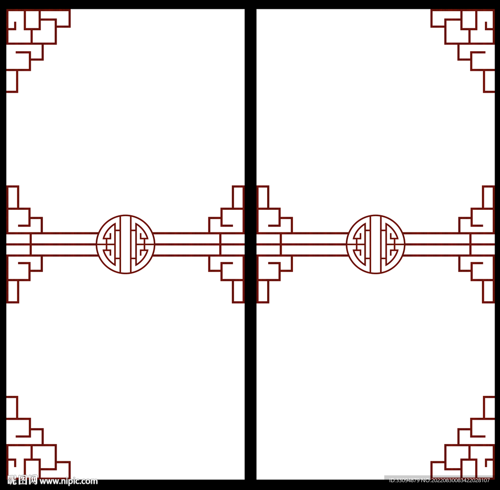 高清分层透明底推拉门打印图