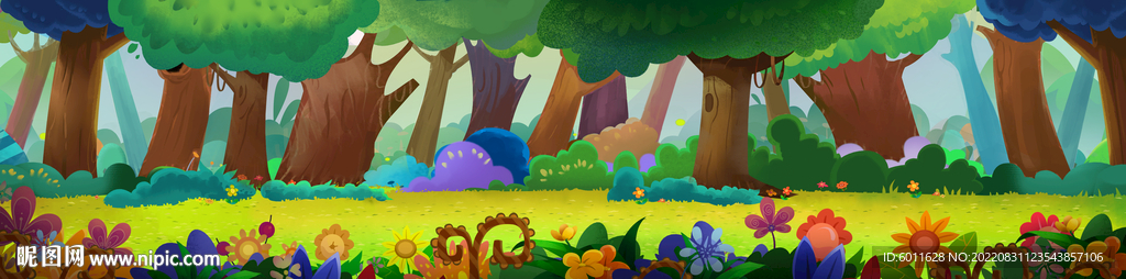 卡通场景  手绘