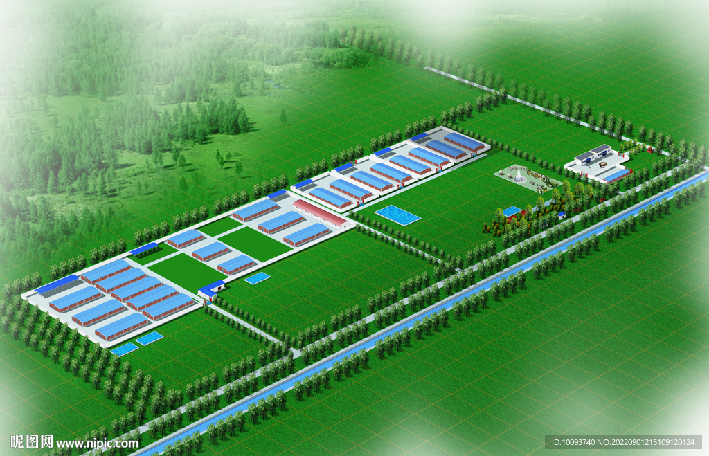 综合养殖小区规划设计效果图