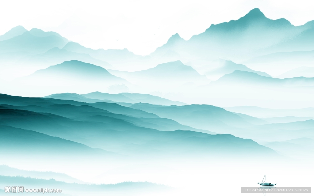 新中式新山水中式画 TIf分层