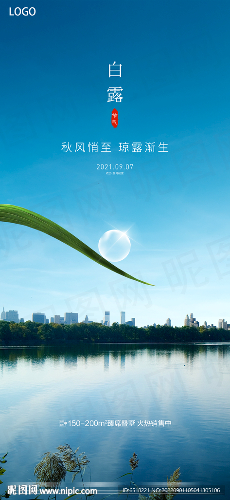 二十四节气白露宣传海报