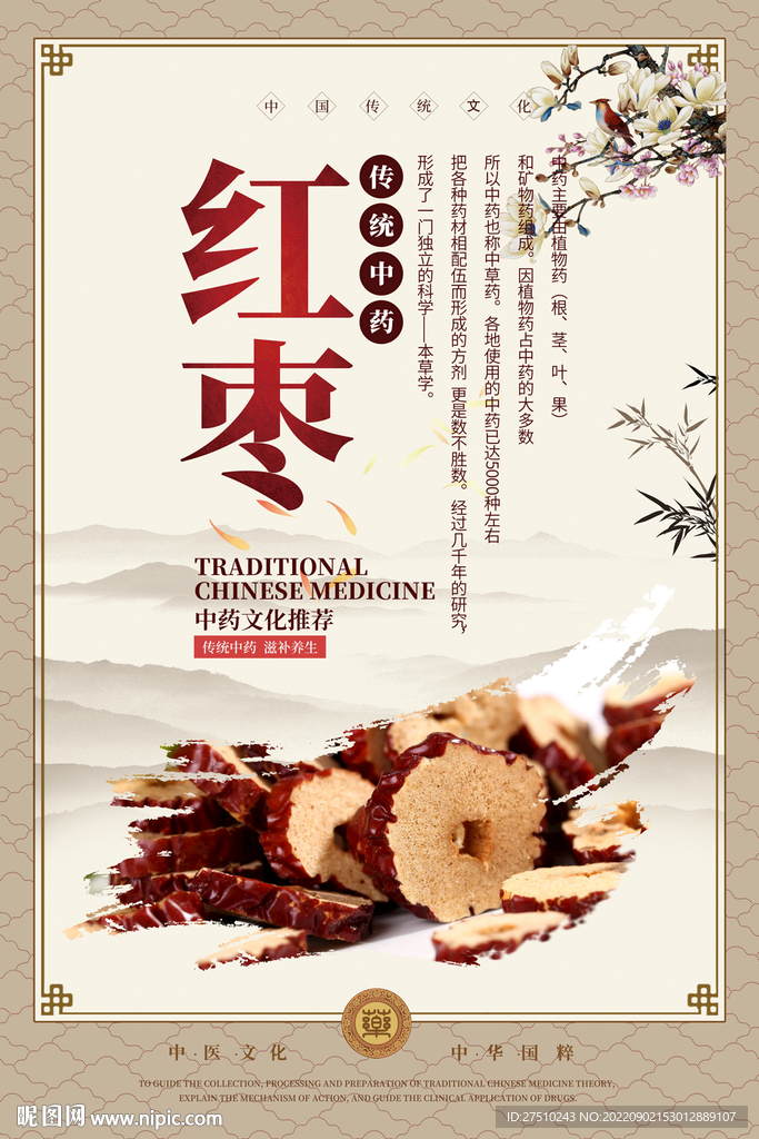 红枣中药海报