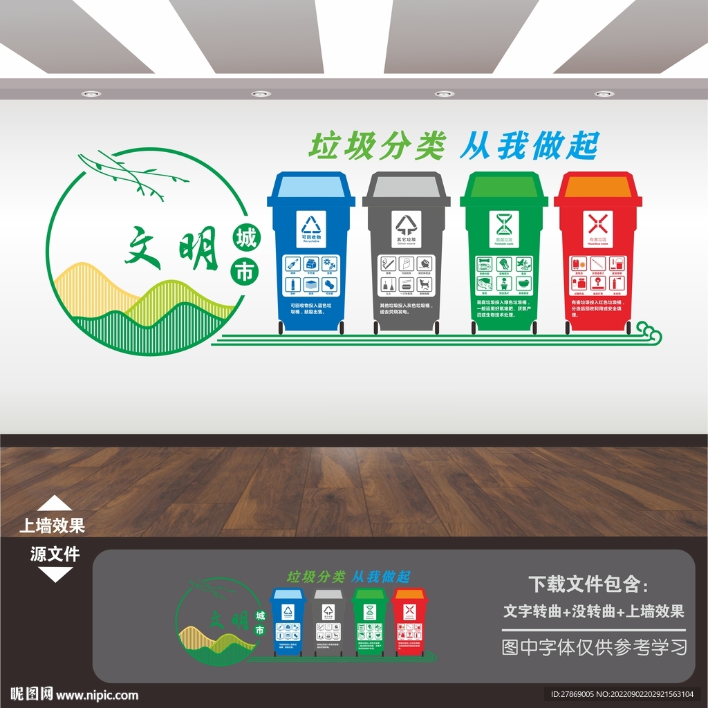 垃圾分类展板
