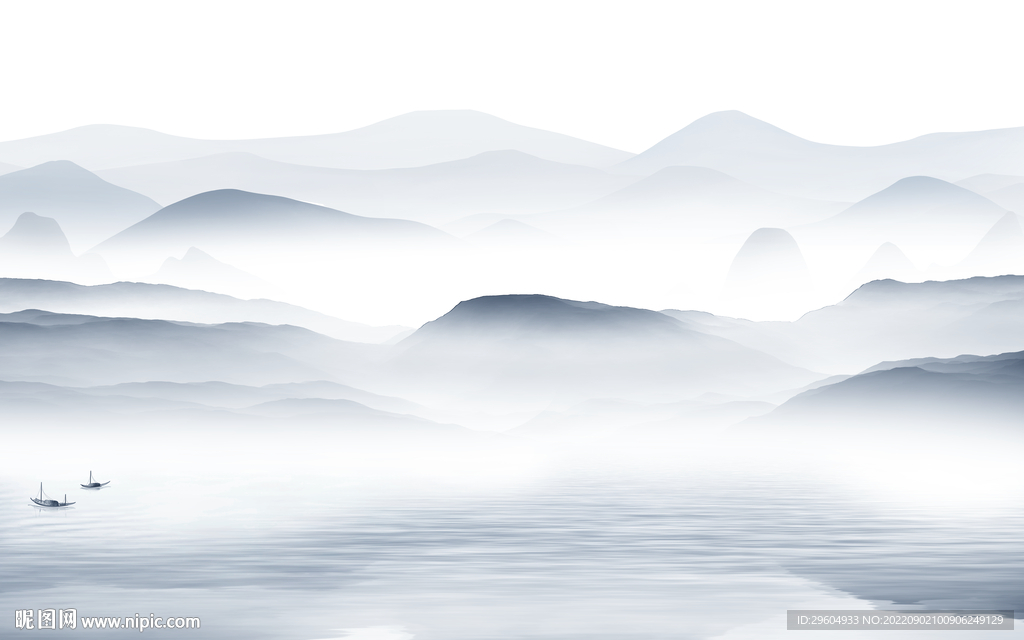 意境新品客厅山水 TIf分层