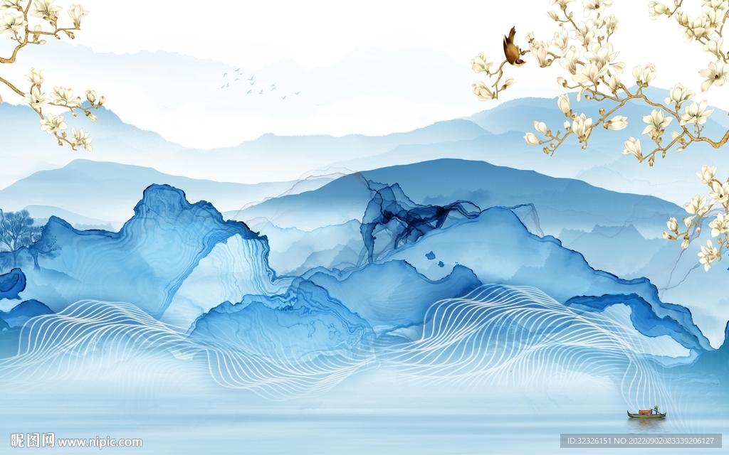 爆款新上架山水画 Tif分层