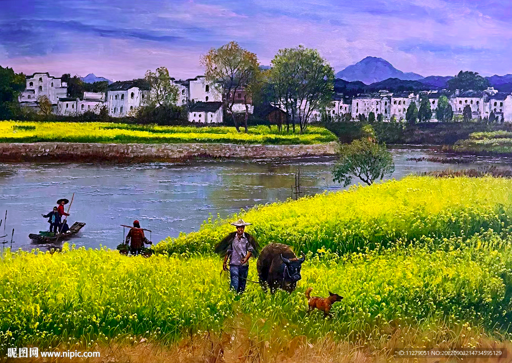 田园风景画油画