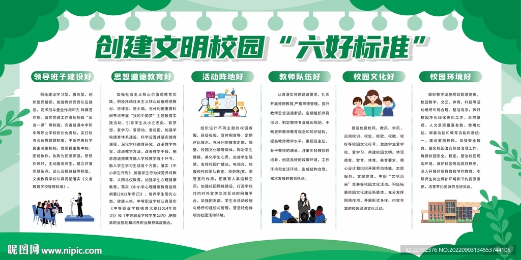 创建文明校园六好标准